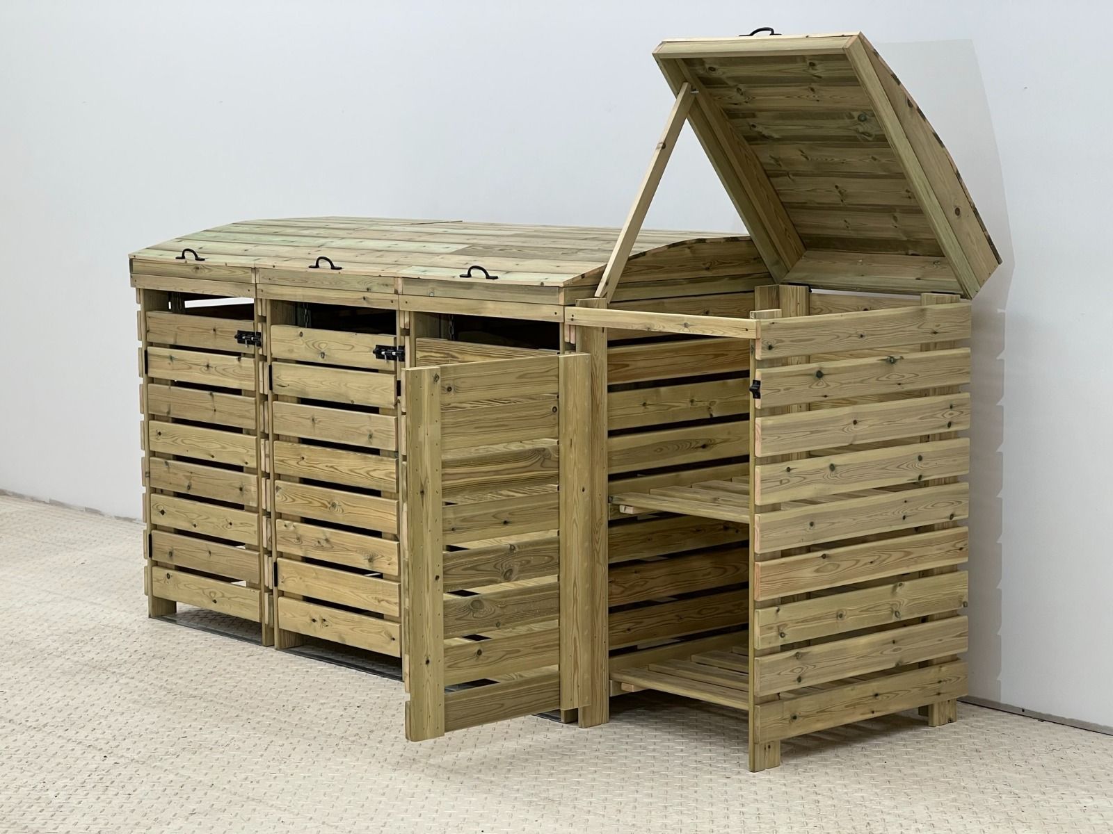 BinBreeze Wheelie Bin Storage Unit | Wooden Bin Store &amp; Hideaway | 1&ndash;4 Bins