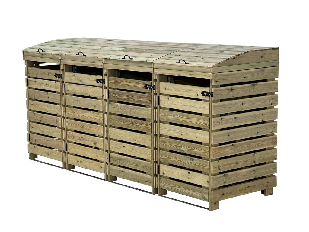 BinBreeze Wheelie Bin Storage Unit | Wooden Bin Store &amp; Hideaway | 1&ndash;4 Bins