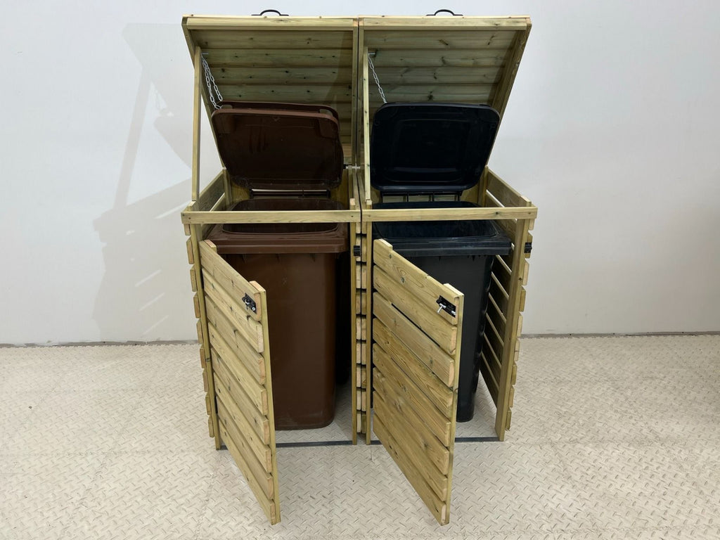 BinBreeze Wheelie Bin Storage Unit | Wooden Bin Store &amp; Hideaway | 1&ndash;4 Bins