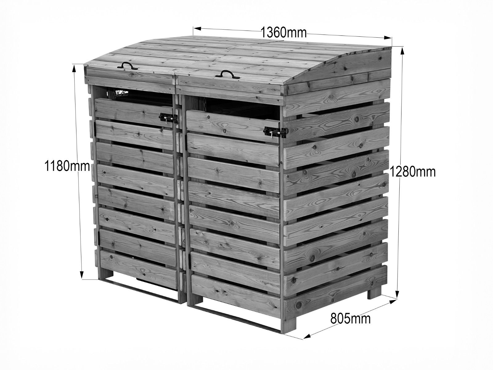 BinBreeze Wheelie Bin Storage Unit | Wooden Bin Store &amp; Hideaway | 1&ndash;4 Bins