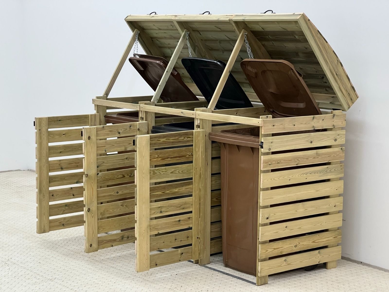 BinBreeze Wheelie Bin Storage Unit | Wooden Bin Store &amp; Hideaway | 1&ndash;4 Bins