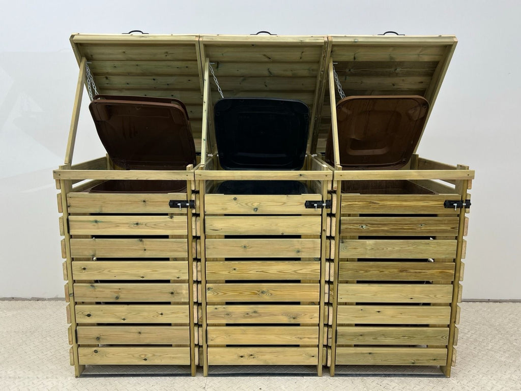 BinBreeze Wheelie Bin Storage Unit | Wooden Bin Store &amp; Hideaway | 1&ndash;4 Bins
