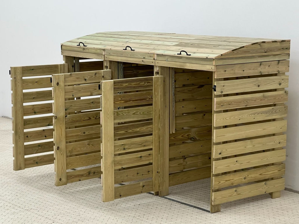 BinBreeze Wheelie Bin Storage Unit | Wooden Bin Store &amp; Hideaway | 1&ndash;4 Bins