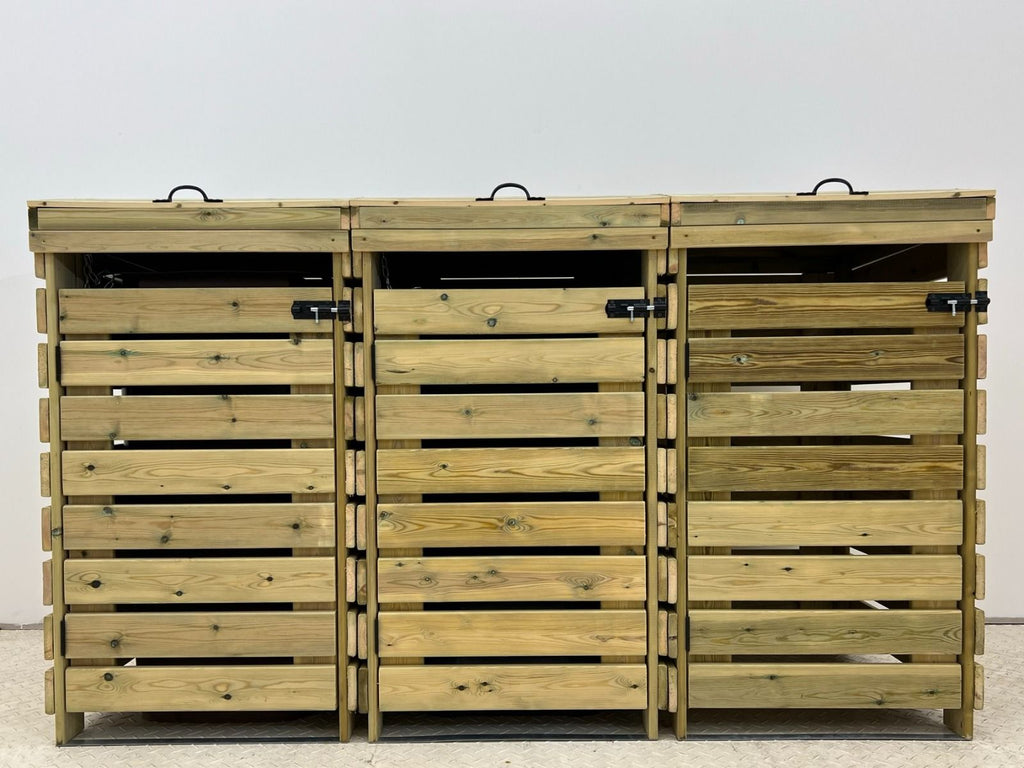 BinBreeze Wheelie Bin Storage Unit | Wooden Bin Store &amp; Hideaway | 1&ndash;4 Bins
