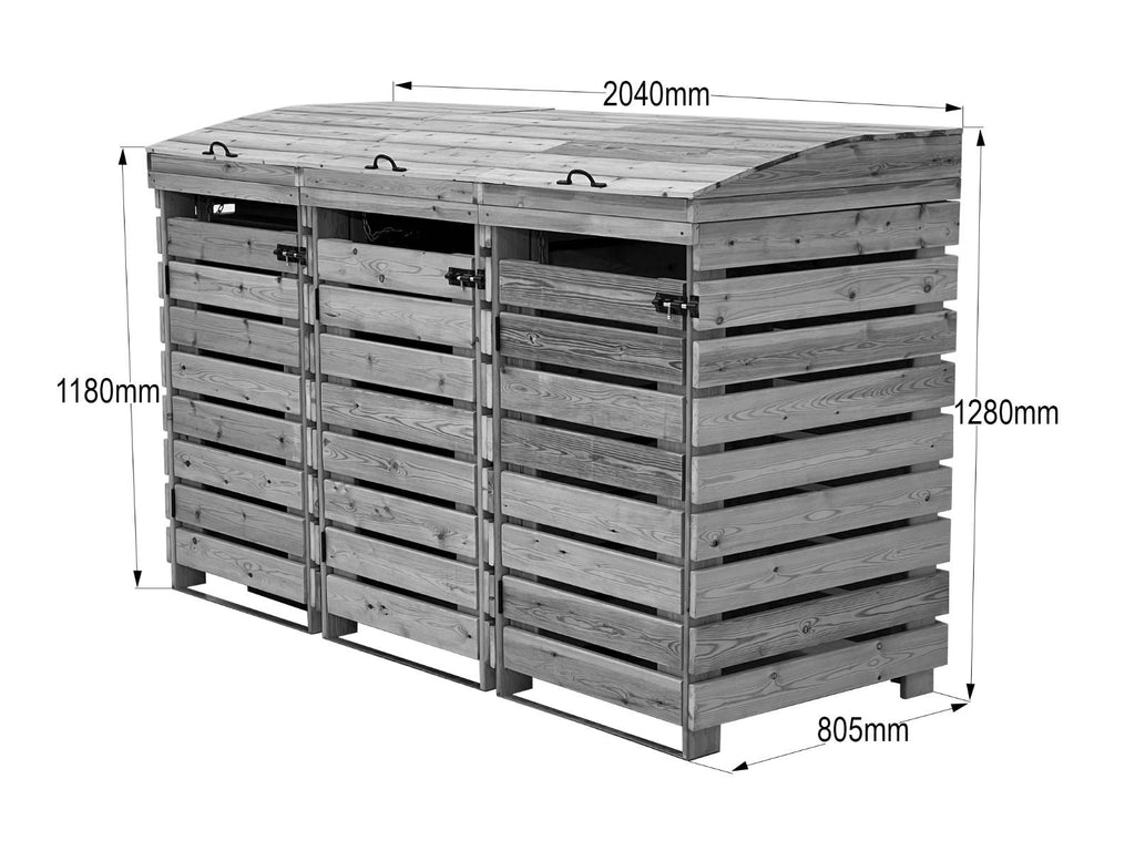BinBreeze Wheelie Bin Storage Unit | Wooden Bin Store &amp; Hideaway | 1&ndash;4 Bins