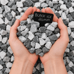 Black Ice Gravel | 20mm Black, Grey & White Marble Chippings