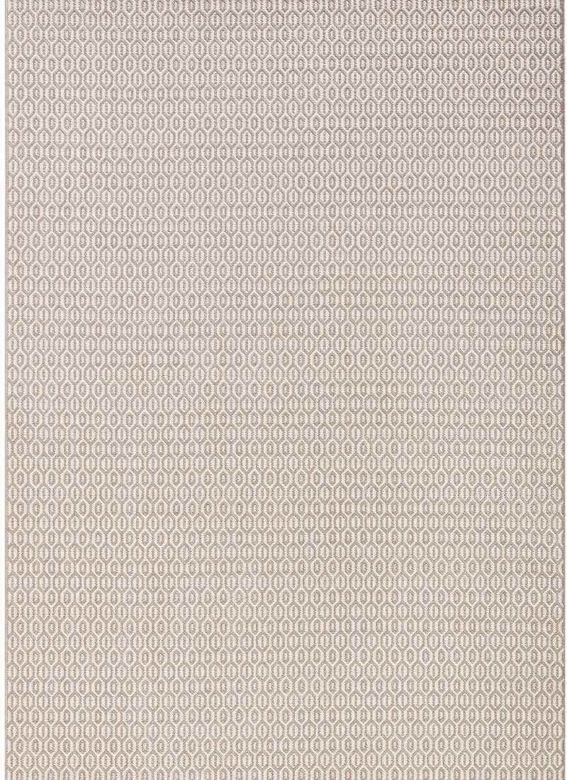 Coin Indoor Outdoor Rug in cream geometric with 8mm deep pile
