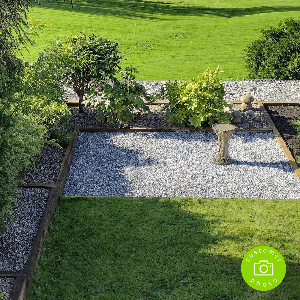 Black Ice Gravel | 20mm Black, Grey & White Marble Chippings