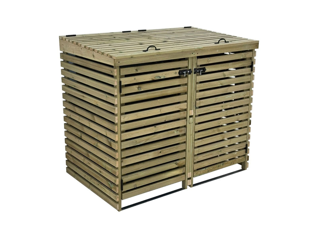 BinHaven Slatted Wheelie Bin Storage Unit | Ventilated Bin Store | 1&ndash;4 Bins