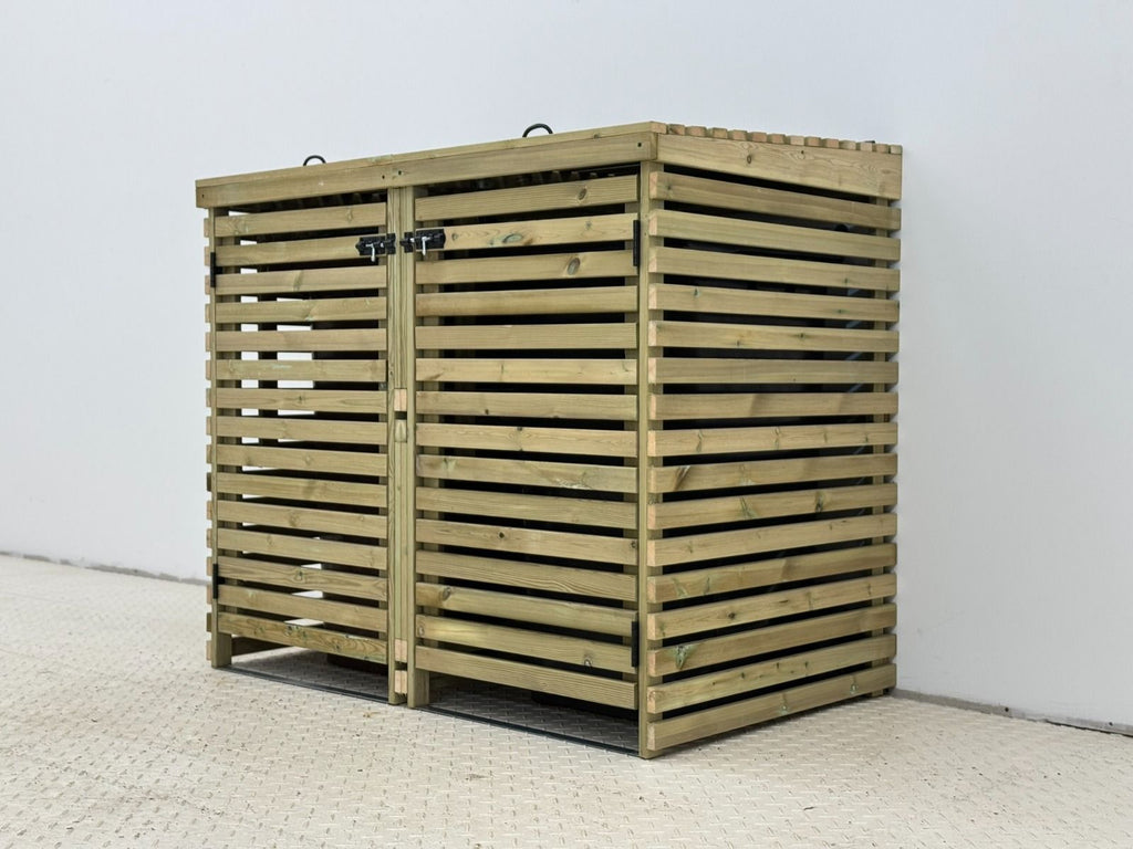 BinHaven Slatted Wheelie Bin Storage Unit | Ventilated Bin Store | 1&ndash;4 Bins