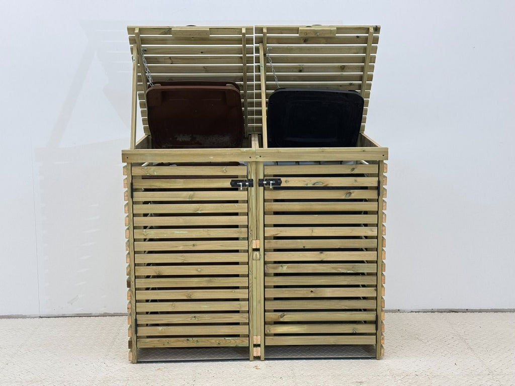 BinHaven Slatted Wheelie Bin Storage Unit | Ventilated Bin Store | 1&ndash;4 Bins