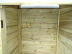 Wooden Garden Tool Storage with Shelf (Roof Sloping Back) W-99cm, H-126cm or 180cm, D-88cm