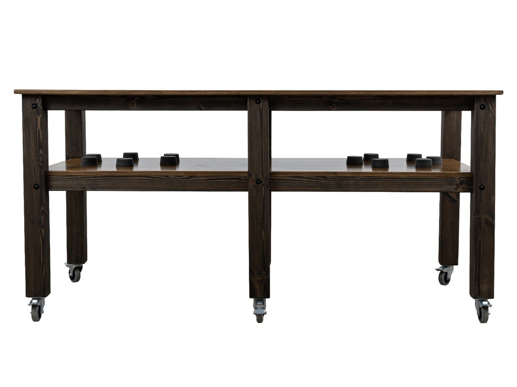 "Grill Table Fits All" BBQ Kitchen Space for Dual Kamado Ceramic Smokers
