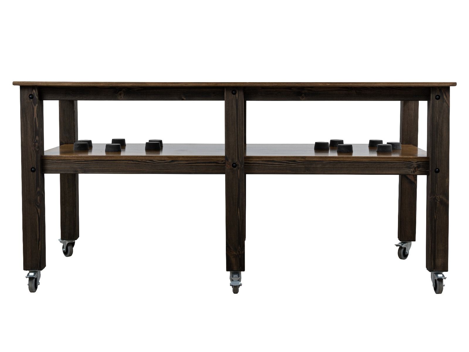 "Grill Table Fits All" BBQ Kitchen Space for Dual Kamado Ceramic Smokers