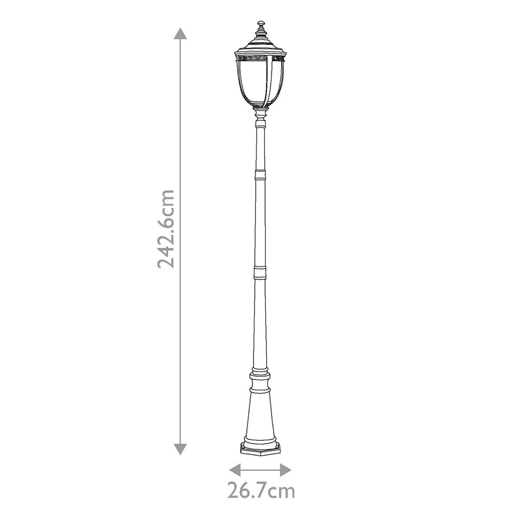 Victorian Avenue Lantern Lamp Post | Aged Bronze | Medium