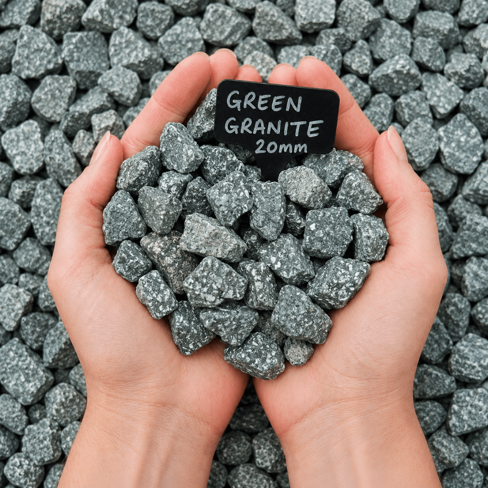 Green Granite Gravel | 20mm Decorative Granite Chippings
