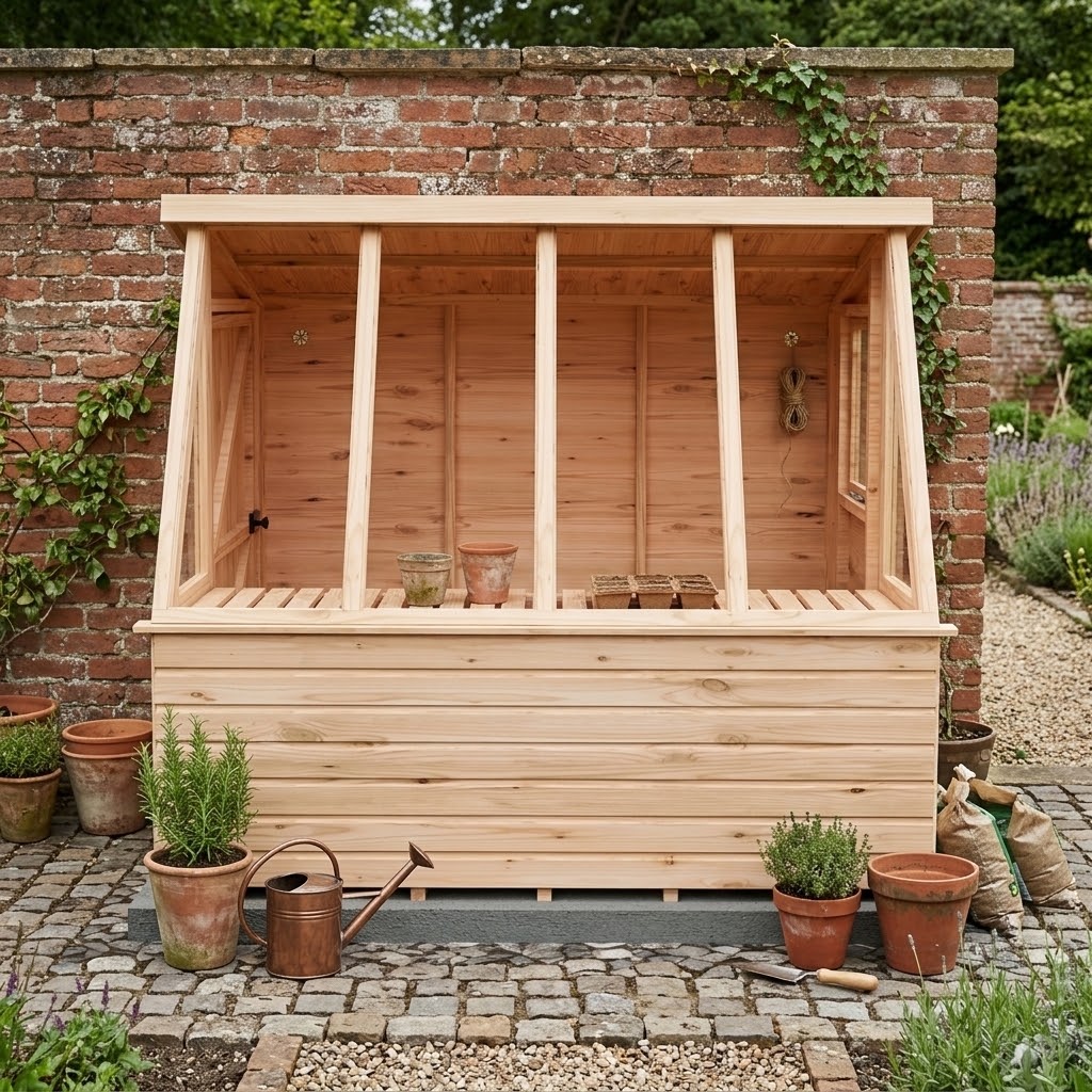 Iceni Potting Shed Style A Loglap | 8x6 and 8x8 Timber Potting Shed with Bench