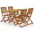 Aura Alcove Dottal Acacia Wood Garden Dining Set 120cm 4 Seater