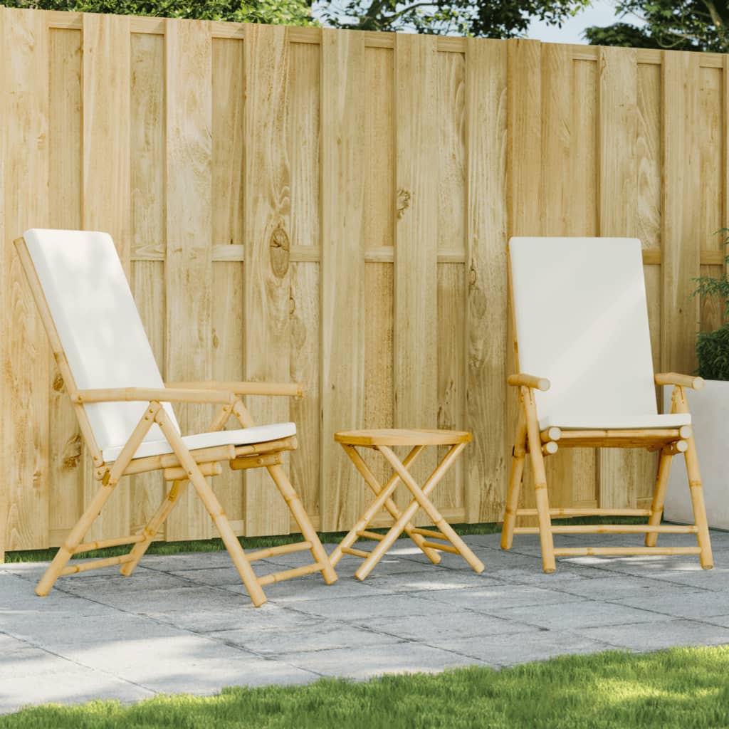 Aura Alcove Dalma Bamboo Folding Garden Bistro Set | 45cm | 2 Colours