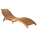 Aura Alcove Velka Acacia Wood Folding Sun Lounger 184cm