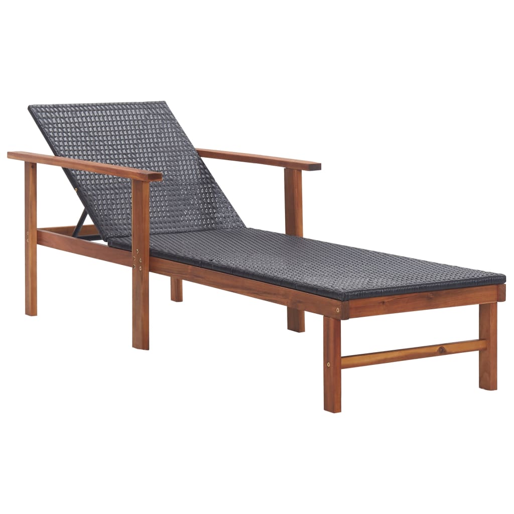 Aura Alcove Jolda Poly Rattan Adjustable Sun Lounger 200cm