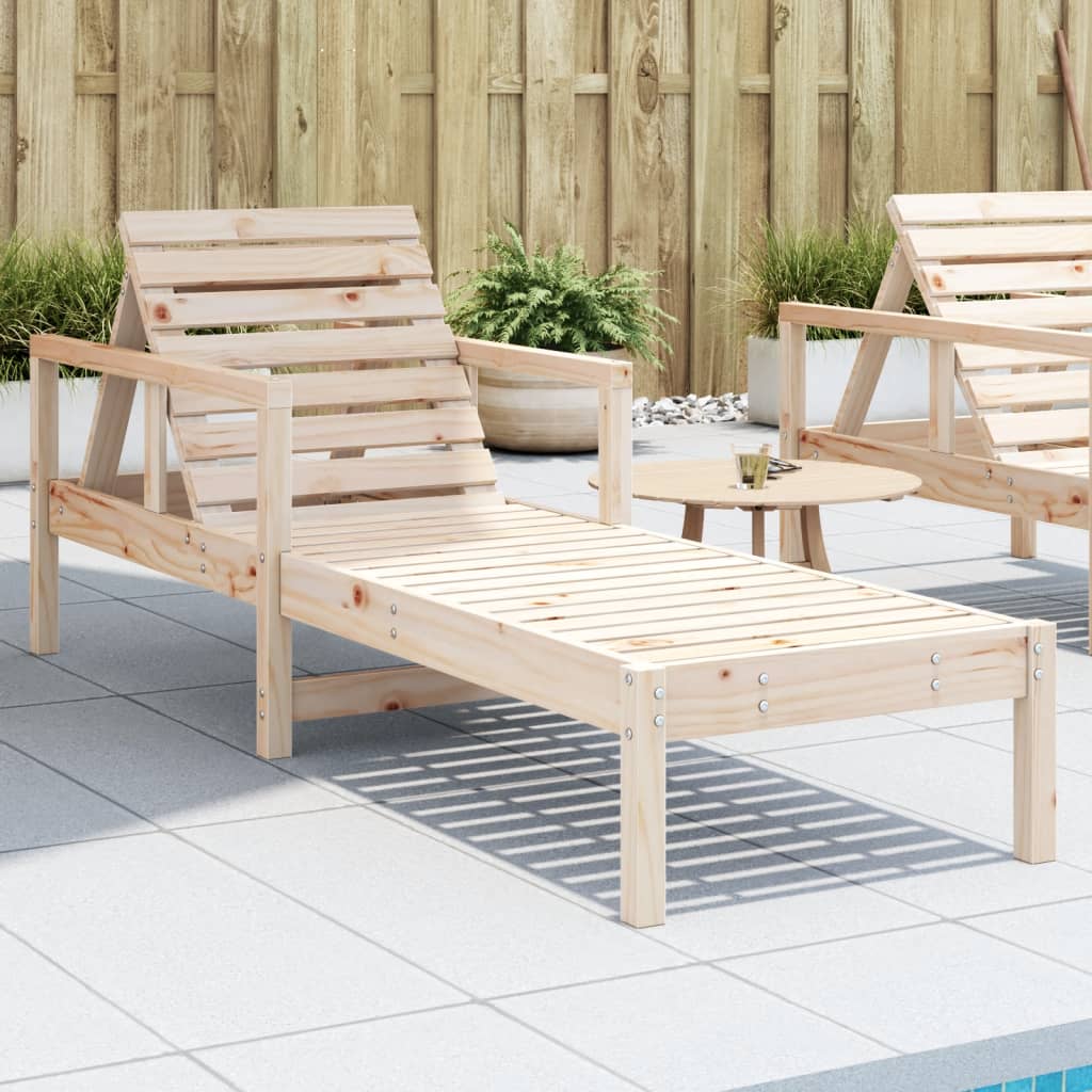 Aura Alcove Baren Pinewood Sun Lounger | 200cm | Foldable