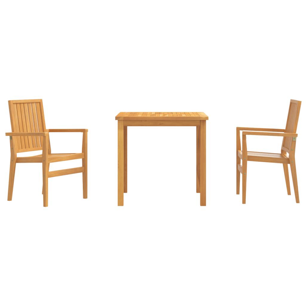 Aura Alcove Nuril Teak Wood Garden Dining Set 80cm 2 Seater