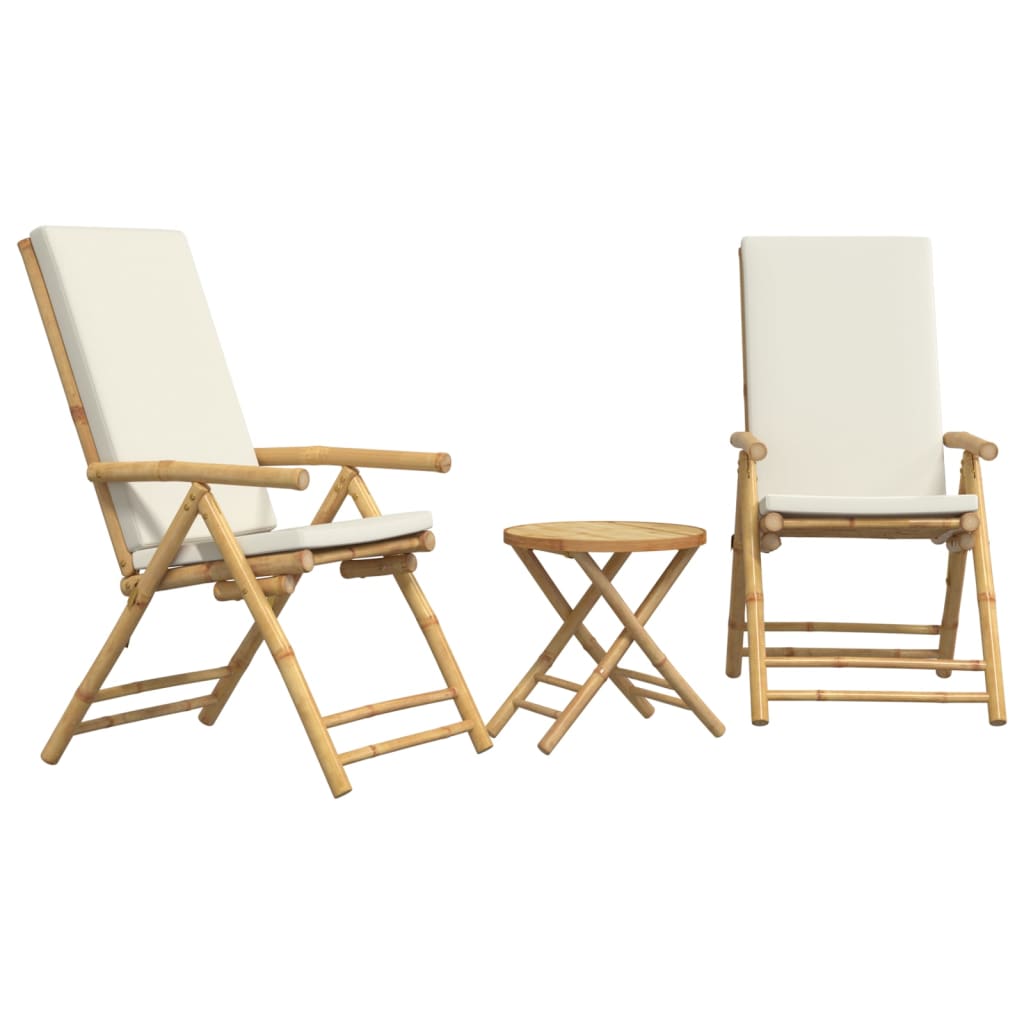 Aura Alcove Dalma Bamboo Folding Garden Bistro Set 45cm