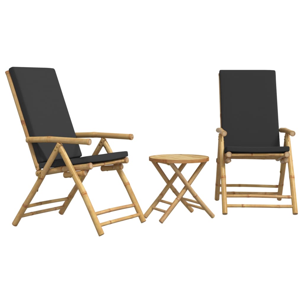 Aura Alcove Dalma Bamboo Folding Garden Bistro Set | 45cm | 2 Colours