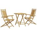 Aura Alcove Vyldo Bamboo Folding Garden Bistro Set 55cm 2 Seater