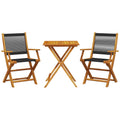 Aura Alcove Frenti Acacia Wood Folding Garden Bistro Set 60cm 2 Seater