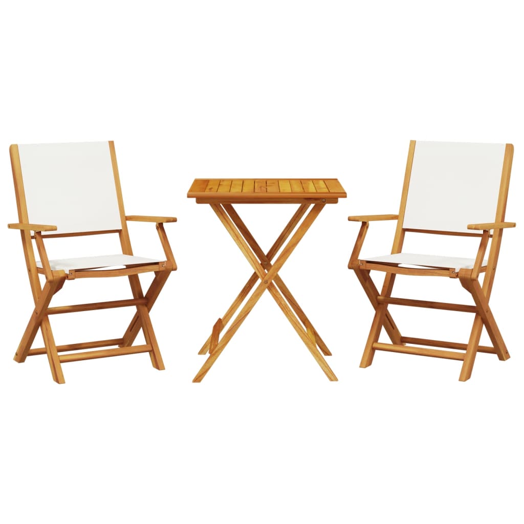 Aura Alcove Truva Acacia Wood Folding Garden Bistro Set 60cm 2 Seater