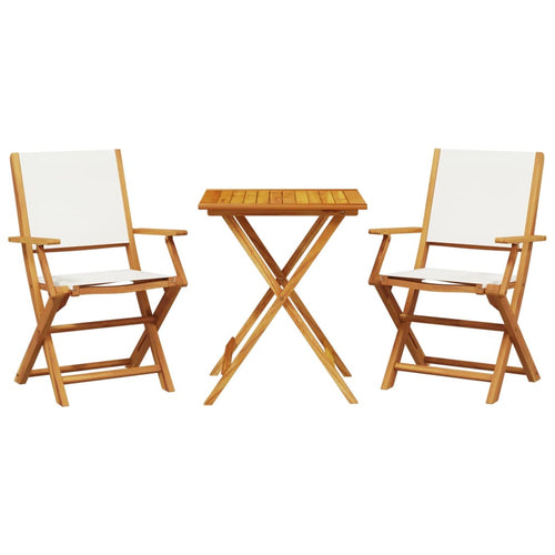 Aura Alcove Truva Acacia Wood Folding Garden Bistro Set 60cm 2 Seater