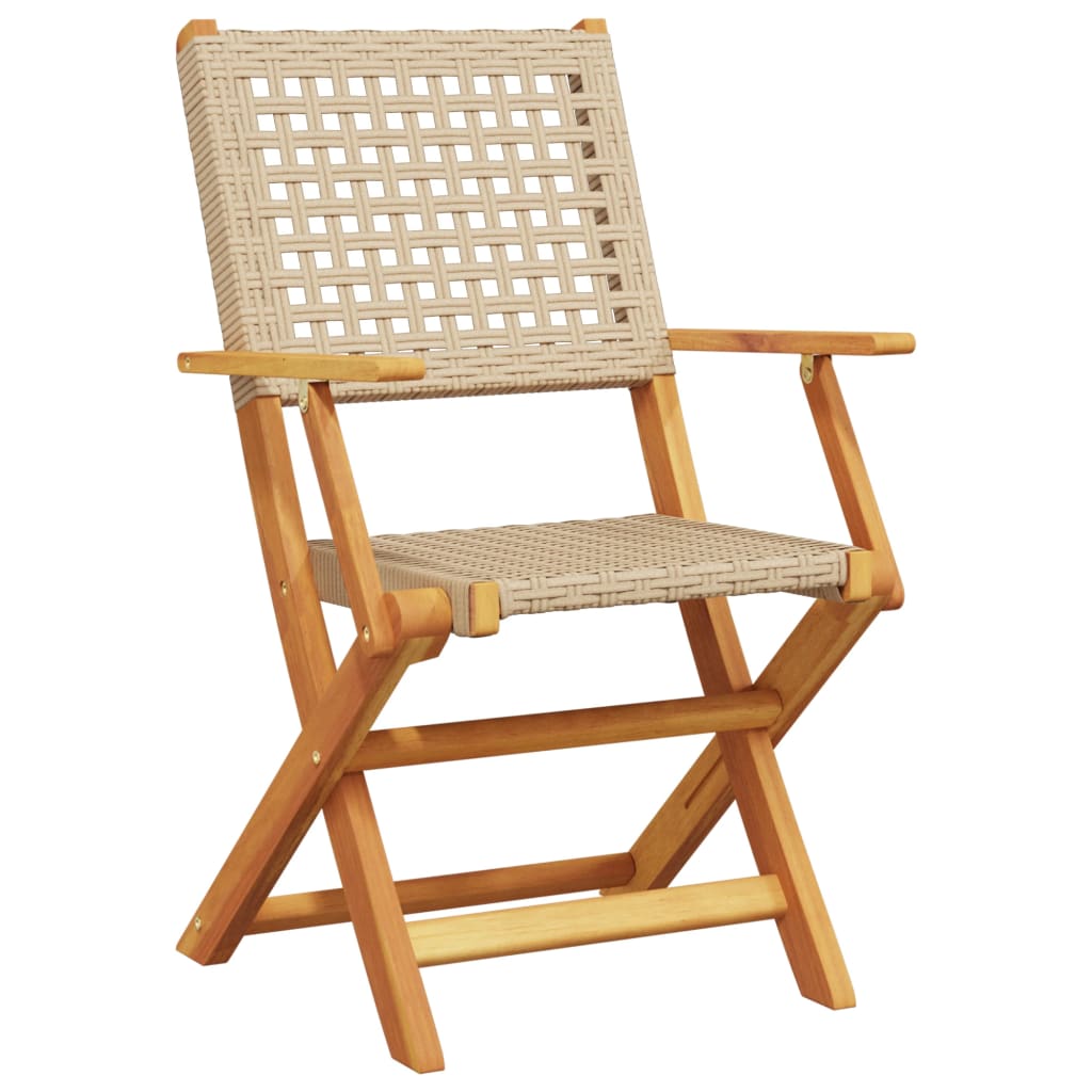 Aura Alcove Grynn Acacia Wood Folding Garden Bistro Set | 60cm | 2 Seater