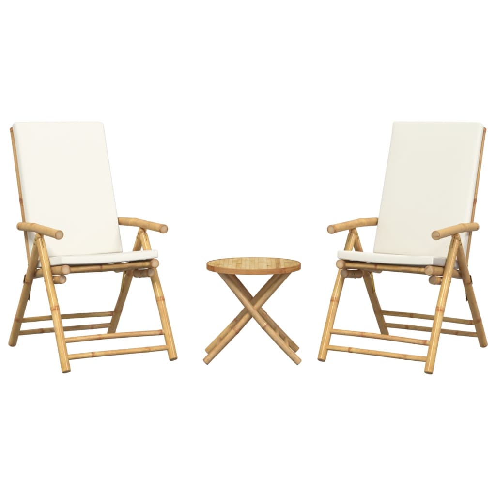 Aura Alcove Dalma Bamboo Folding Garden Bistro Set | 45cm | 2 Colours