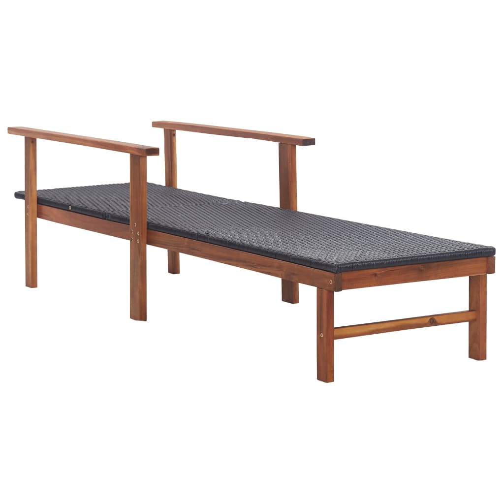 Aura Alcove Jolda Poly Rattan Sun Lounger | 200cm | Adjustable