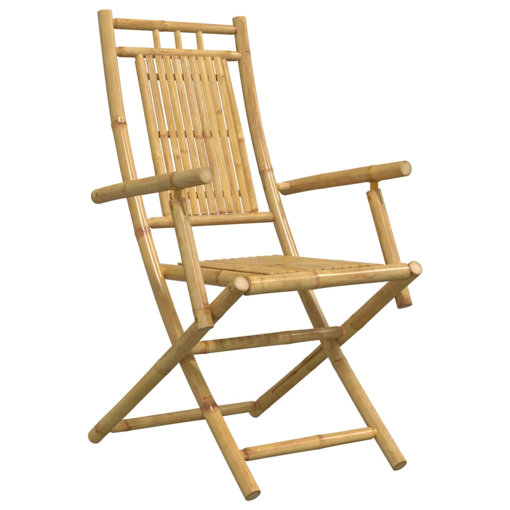Aura Alcove Vyldo Bamboo Folding Garden Bistro Set | 55cm | 2 Seater