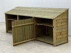 Wooden Garden Tool Storage with Shelf W-335cm, H-126cm or 180cm, D-88cm
