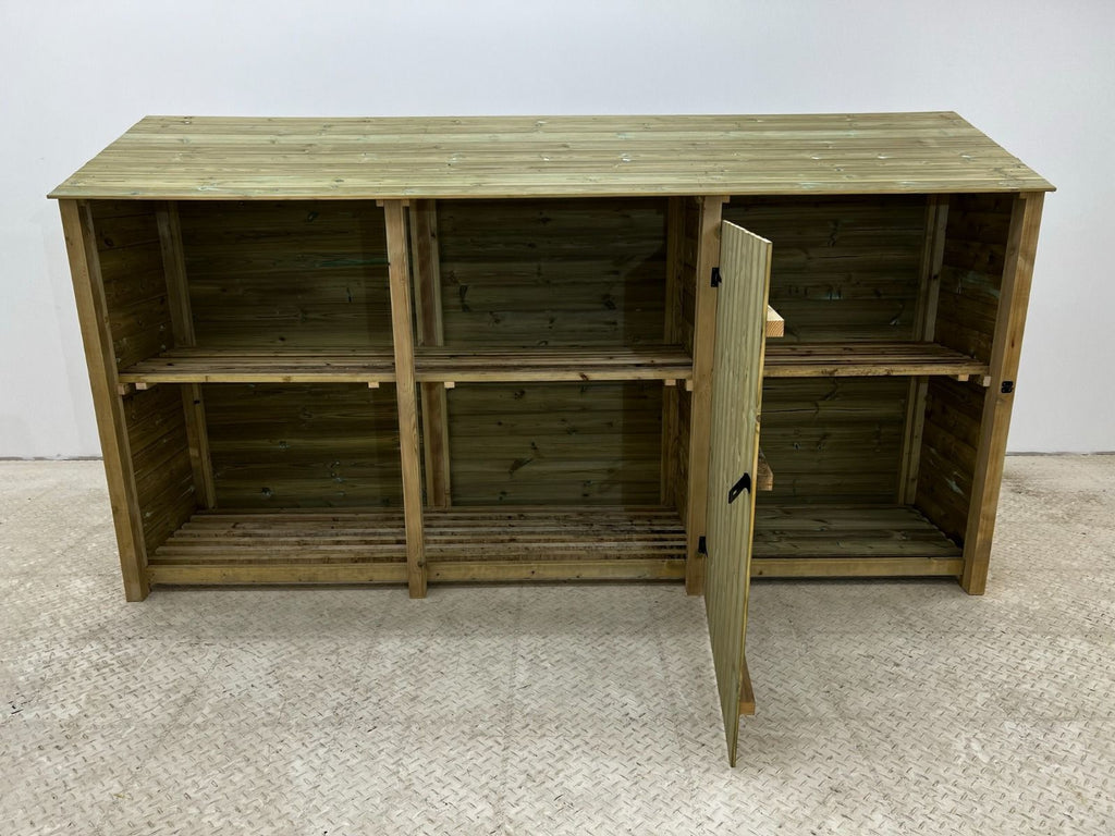 Wooden Garden Tool Storage with Shelf W-335cm, H-126cm or 180cm, D-88cm