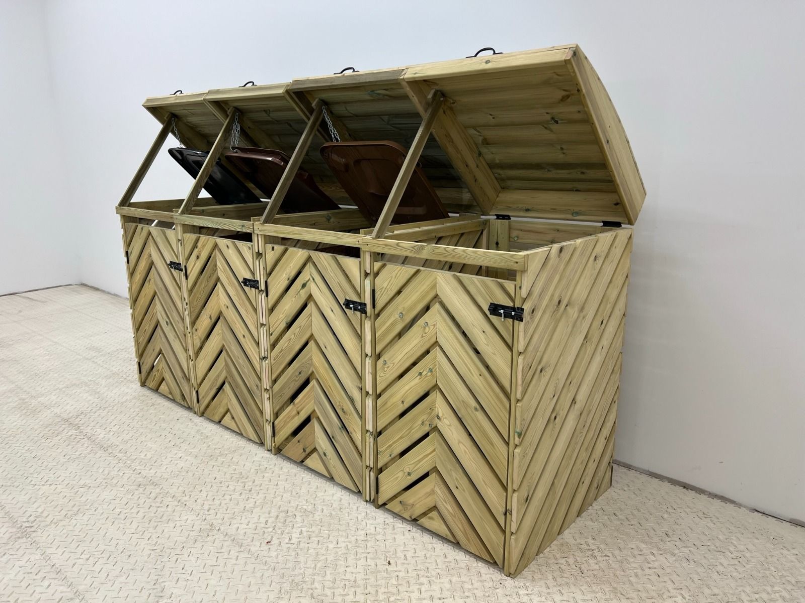 VerdiBin Wheelie Bin Storage Unit | Wooden Bin Store &amp; Hideaway | 1&ndash;4 Bins