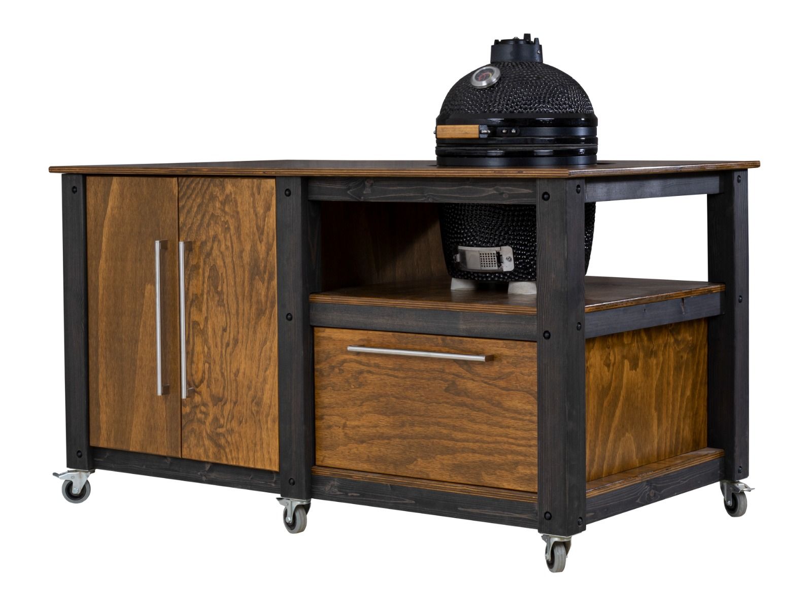 "Chef's Mate" BBQ Grill Table, Kitchen space for all ceramic kamado cookers