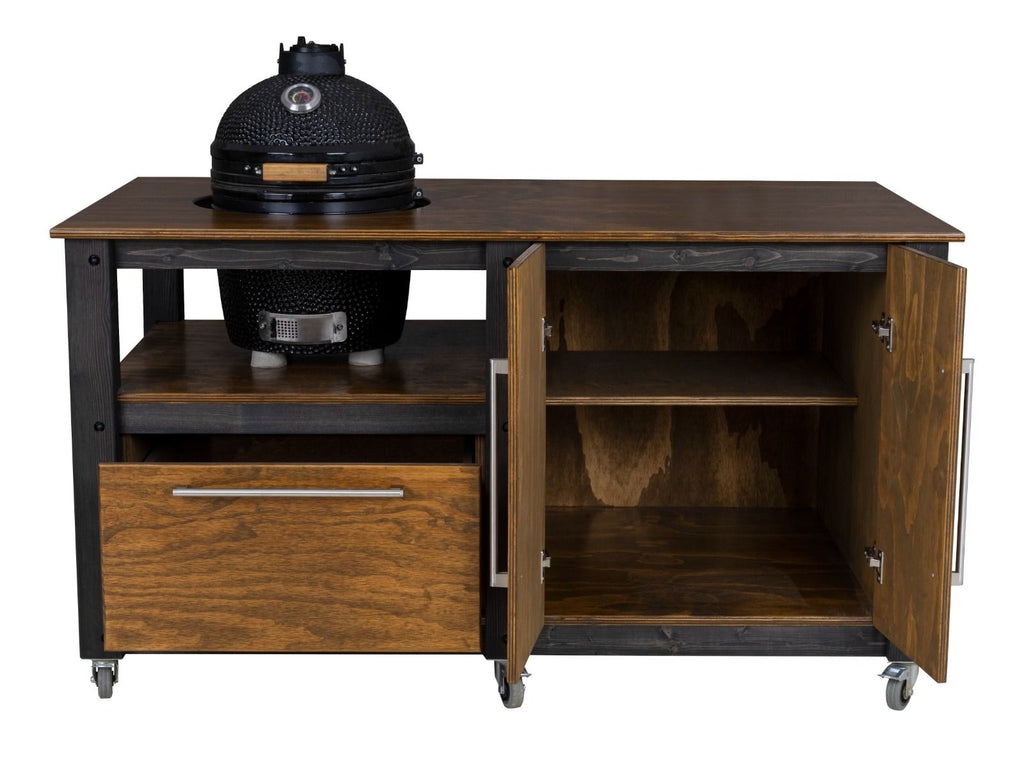 "Chef's Mate" BBQ Grill Table, Kitchen space for all ceramic kamado cookers