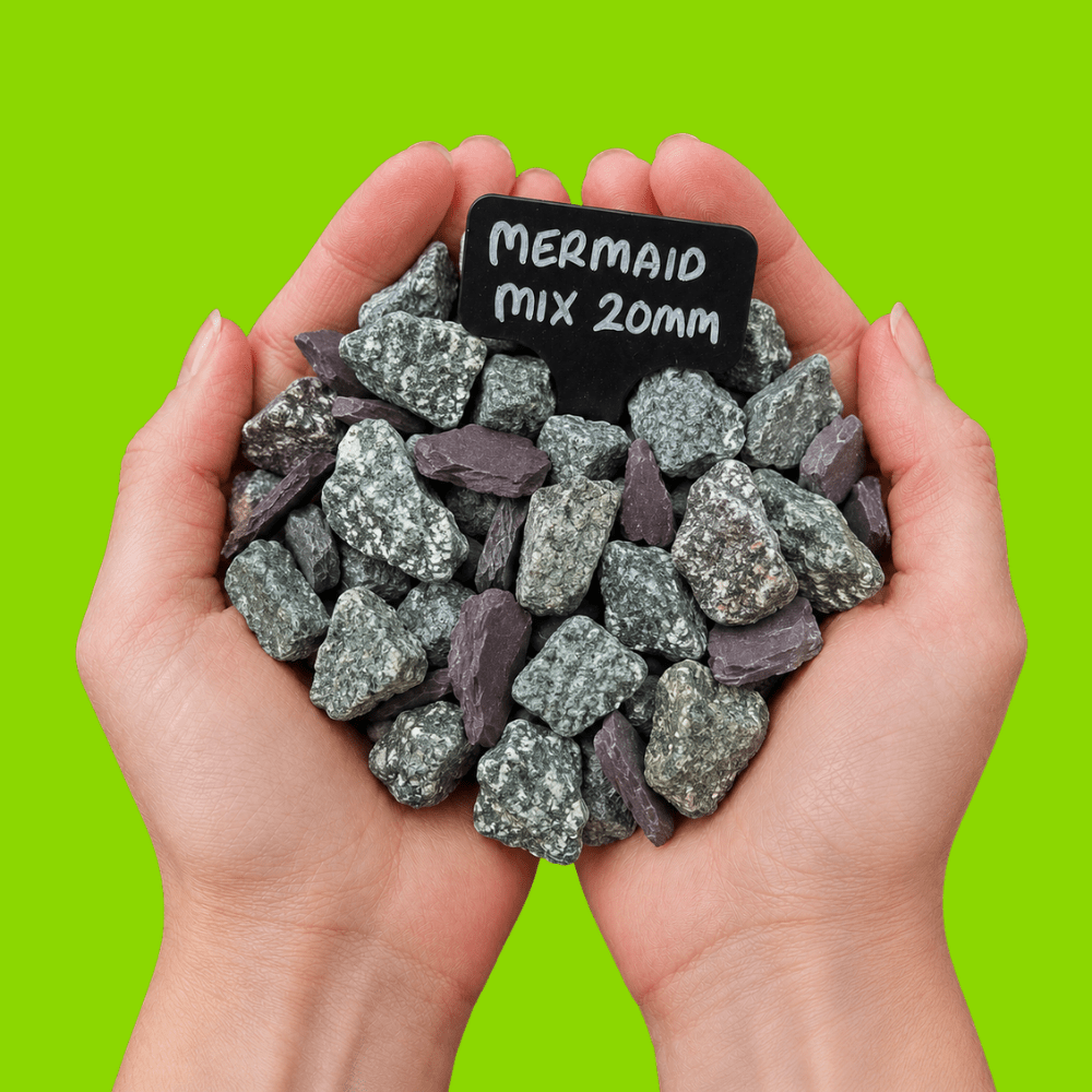 Mermaid Mix Gravel | Welsh Slate & Green Granite Chippings