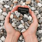 Moonstone Gravel | 20mm Black, White & Gold Decorative Gravel
