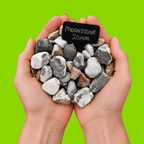 Moonstone Gravel | 20mm Black, White & Gold Decorative Gravel