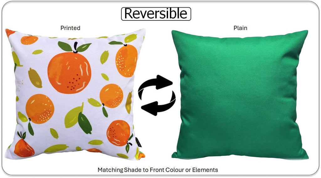 Summer Fruits Waterproof Cushion Covers 43x43cm | Reversible Indoor & Outdoor | Olivia Rocco
