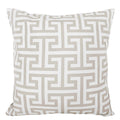 Olivia Rocco Milano Natural waterproof reversible cushion cover 43x43cm on garden seating