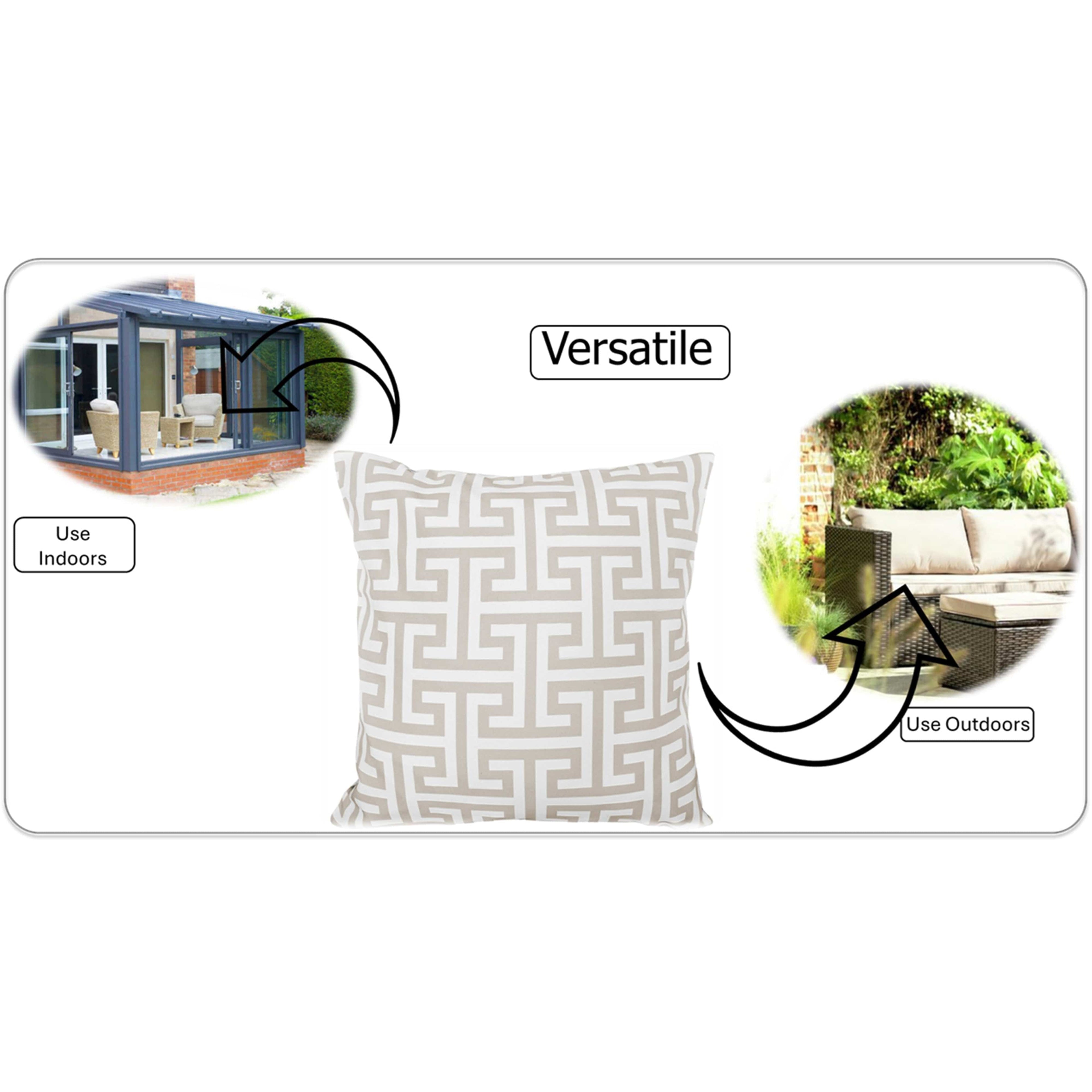 Milano Waterproof Cushion Covers 43x43cm | Reversible Indoor & Outdoor | Olivia Rocco