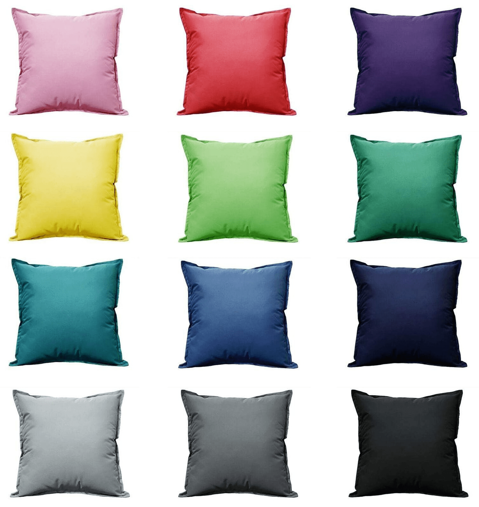 Olivia Rocco waterproof outdoor cushion in red, filled 43x43cm for patio and garden