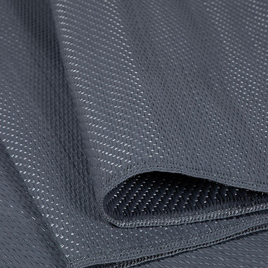 Urban Outdoor Rug | Plain Anthracite Reversible Flatweave | Lightweight